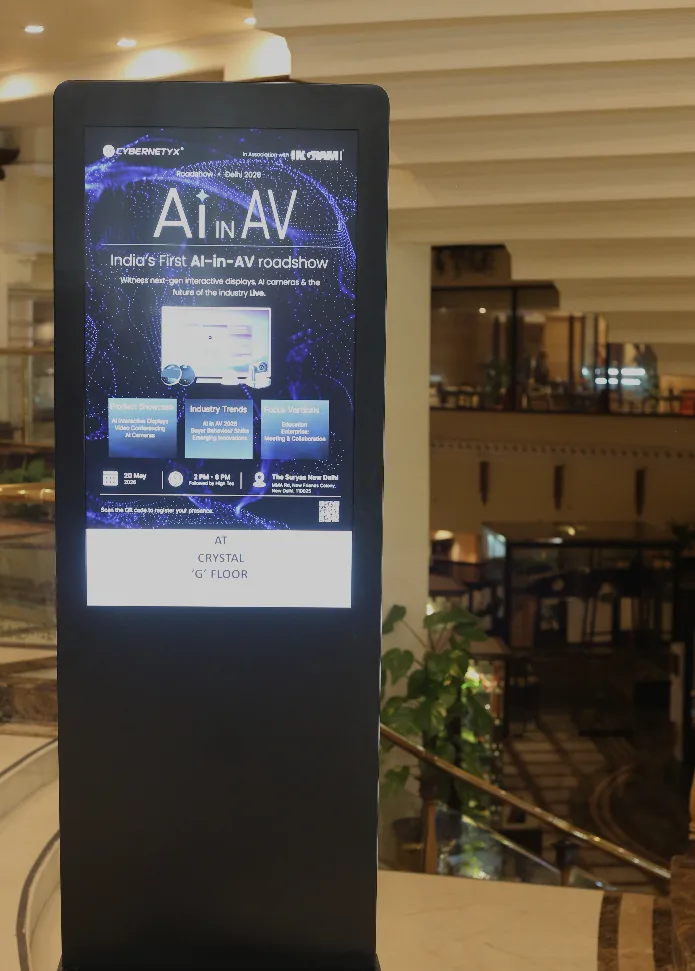 AI in AV welcome kiosk